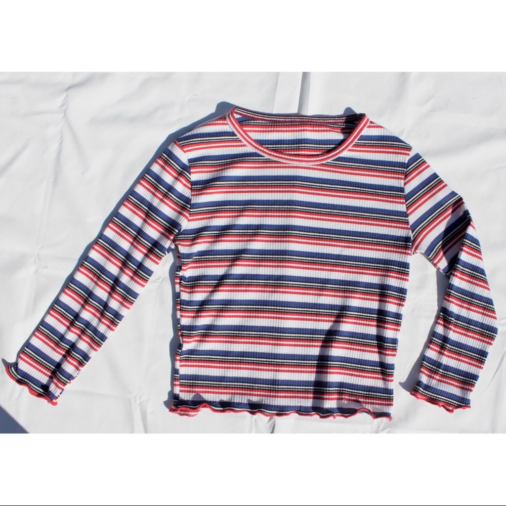 Ribbed Long Sleeve Crop Top